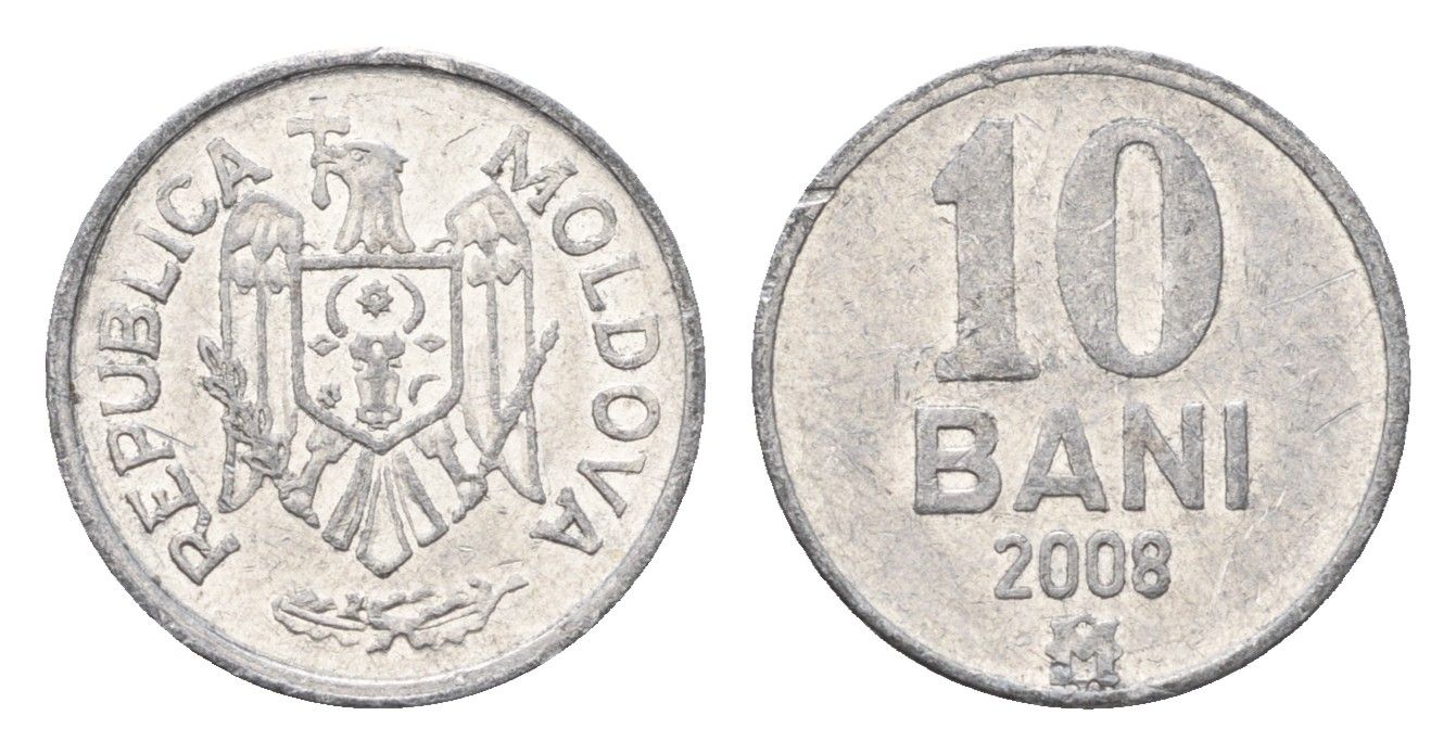 Молдавия (Молдова) 10 бань (бани) 2008 KM 7 алюминий 4694-1054