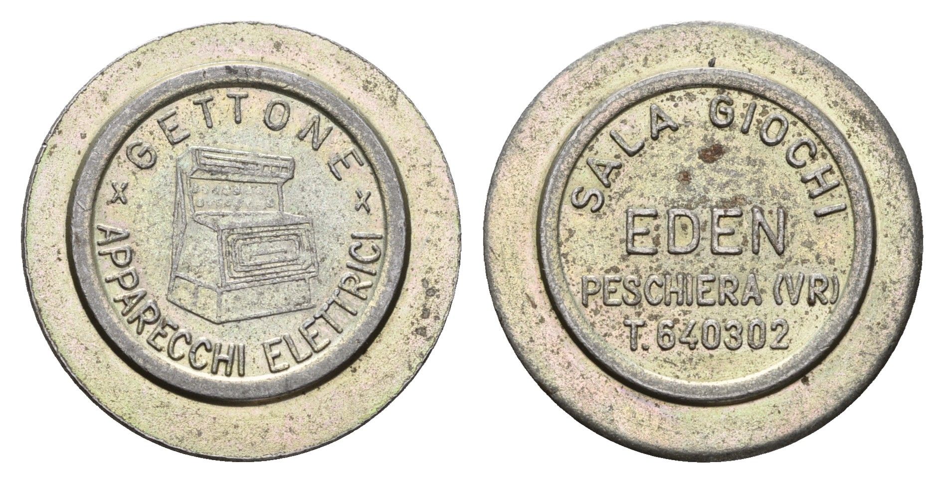 Италия, Пескьера жетон для равлечений Sale Giochi диаметр 24 мм, вес 5,4 гр нержавеющая сталь 4670-752