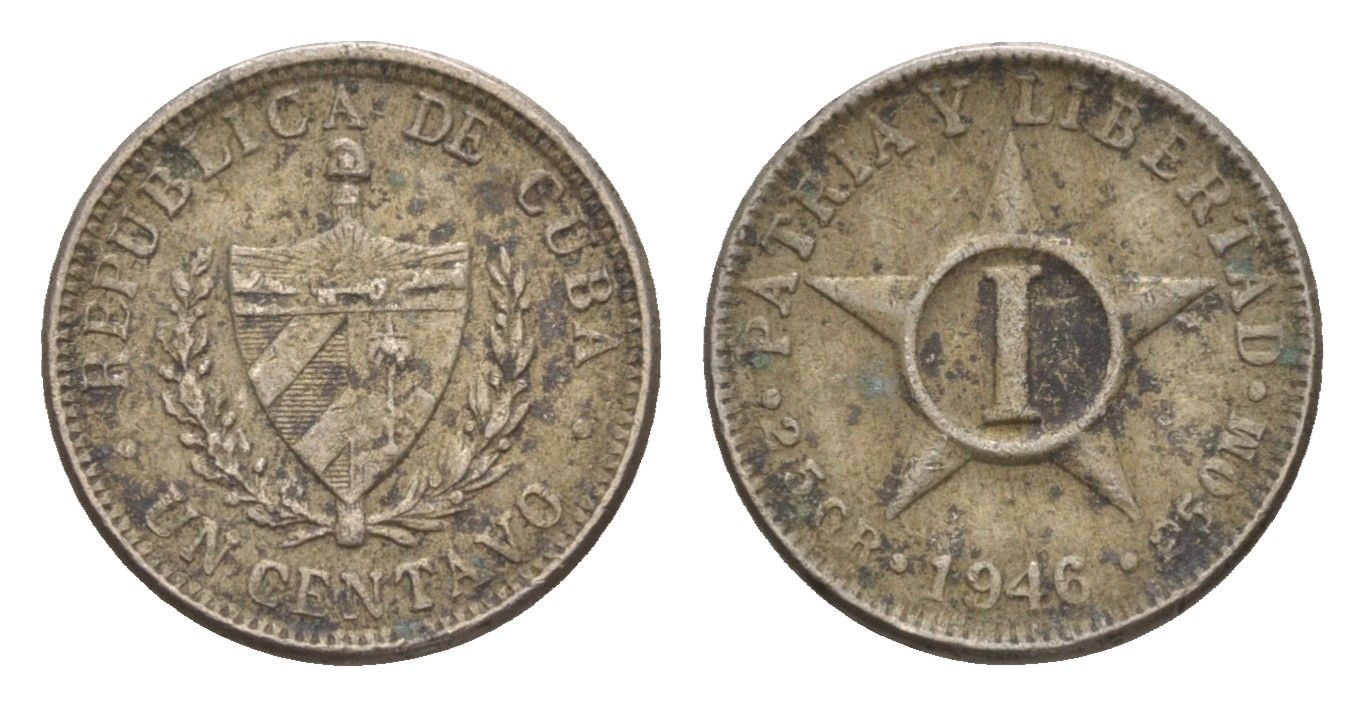 Куба 1 сентаво 1946 KM 9.2 медно-никель 4655-858