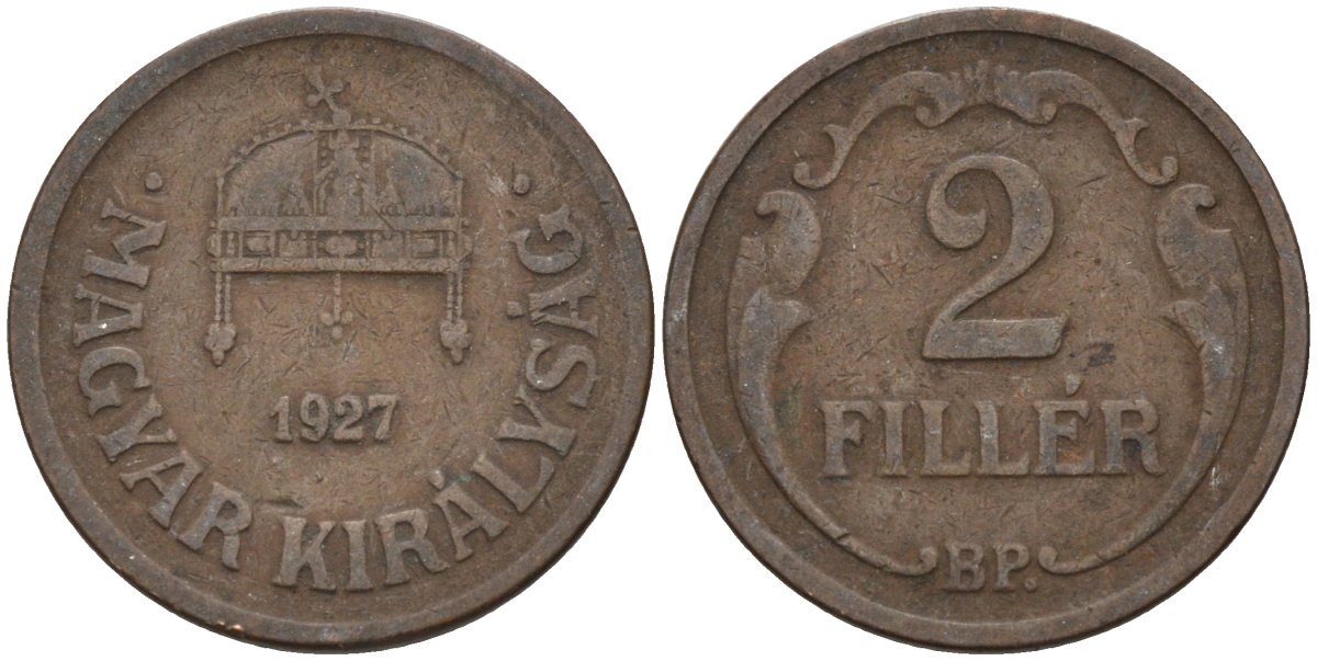 Венгрия 2 филлера 1927 BP KM 506 бронза 4115-1065