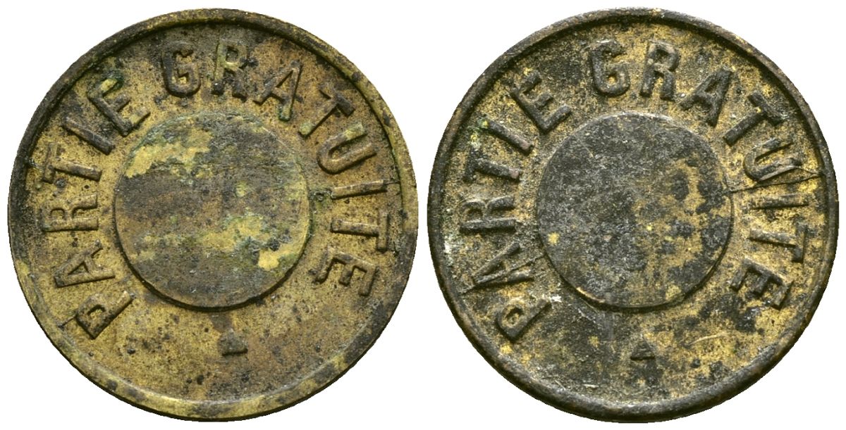 Франция жетон XIX-XX век вход на вечеринку латунь 4166-1333