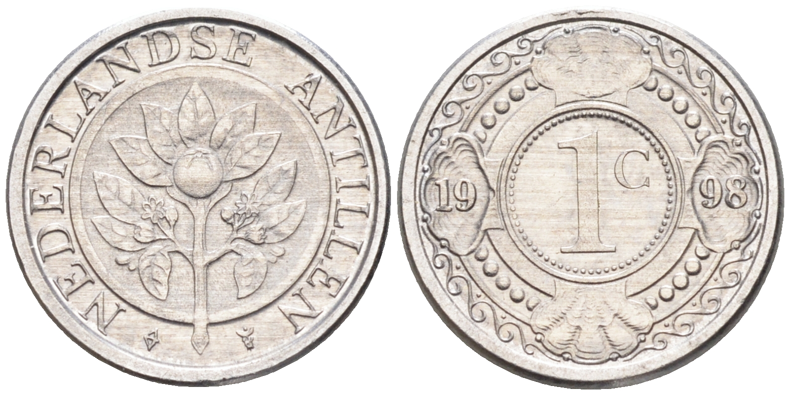 Нидерландские Антилы 1 цент 1998 Беатрикс (1980-2013) KM 32 алюминий 4169-313