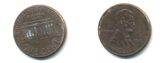 США 1 ЦЕНТ 2003 D ЛИНКОЛЬН KM 201b цинк плакированный медью 179-551