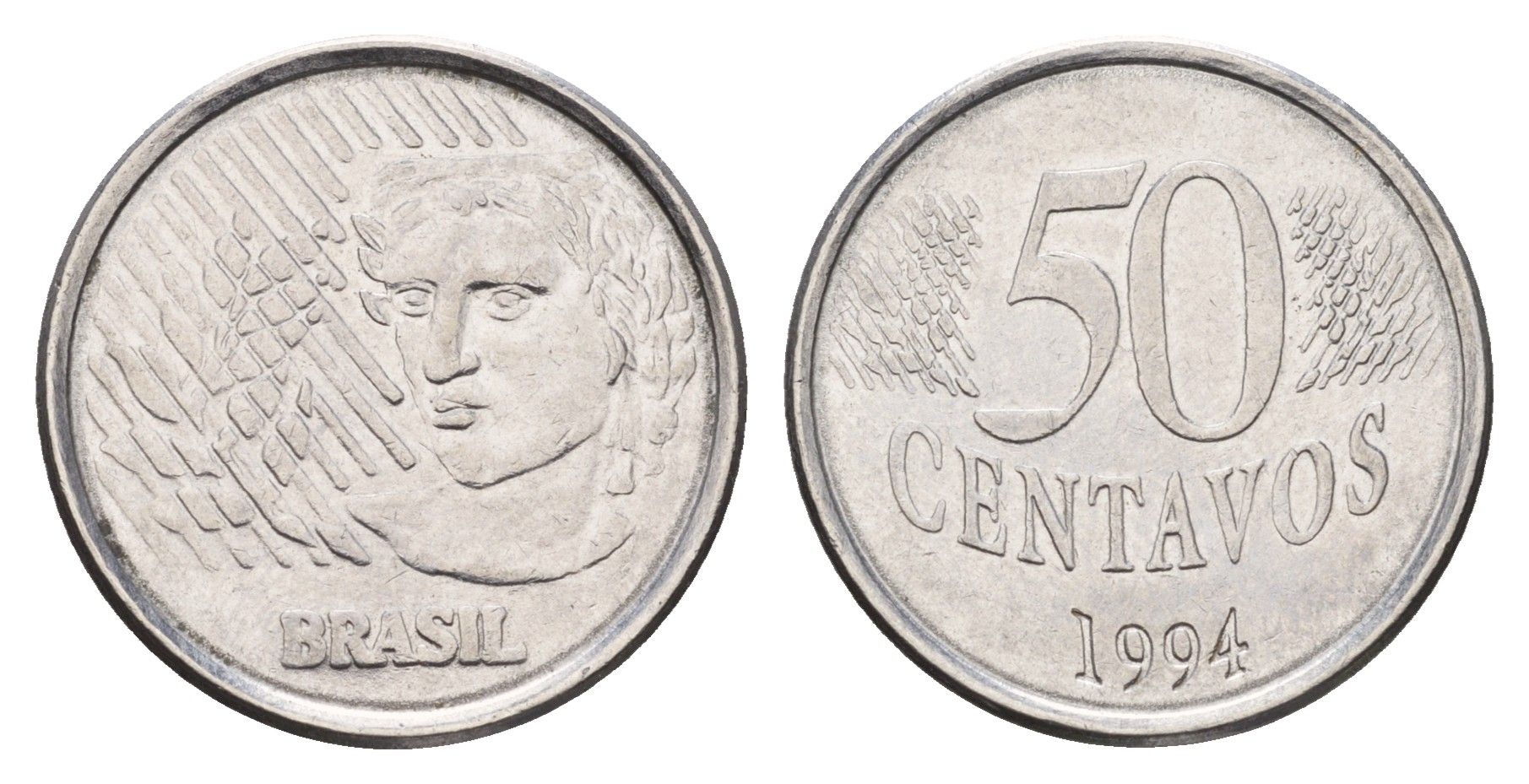 Бразилия 50 сентаво 1994 KM 635 нержавеющая сталь 4688-211