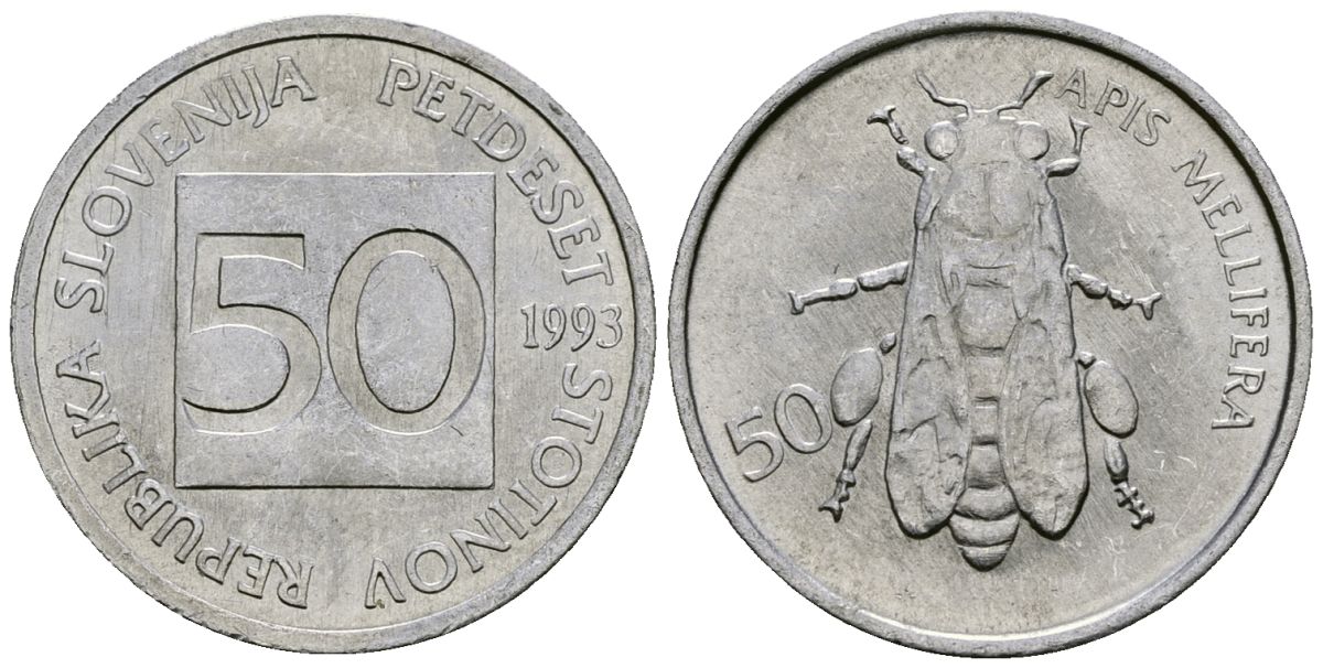 Словения 50 стотинов 1993 KM 3 алюминий 4167-634