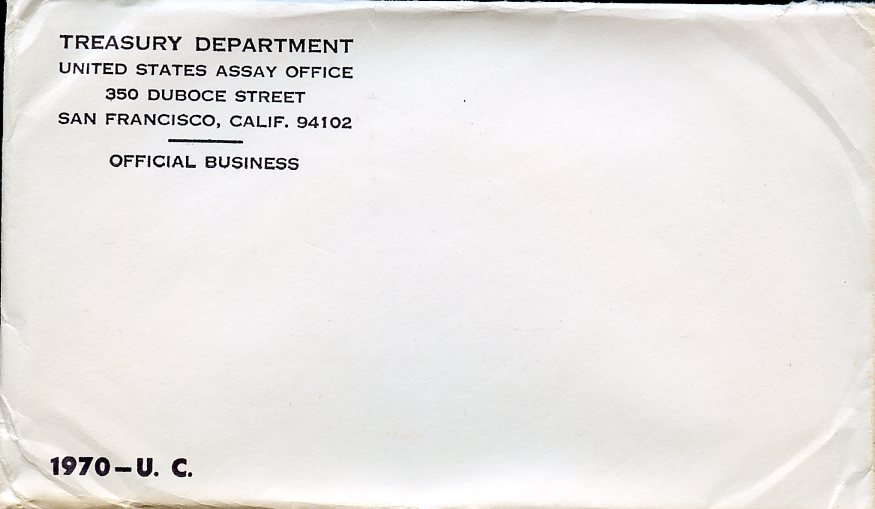 США официальные наборы из 10 монет и 2 жетонов монетного двора 1970 Джон Кеннеди, оригинальный конверт KM MS 124   UNC  1181-4-16