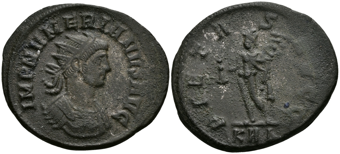 Римская Империя аврелианиан 284 Нумериан PIETAS AVGG, Пиетата, персонификация Благочестия Рим Good Very fine RIC 416 бронза 1073-2-6-5