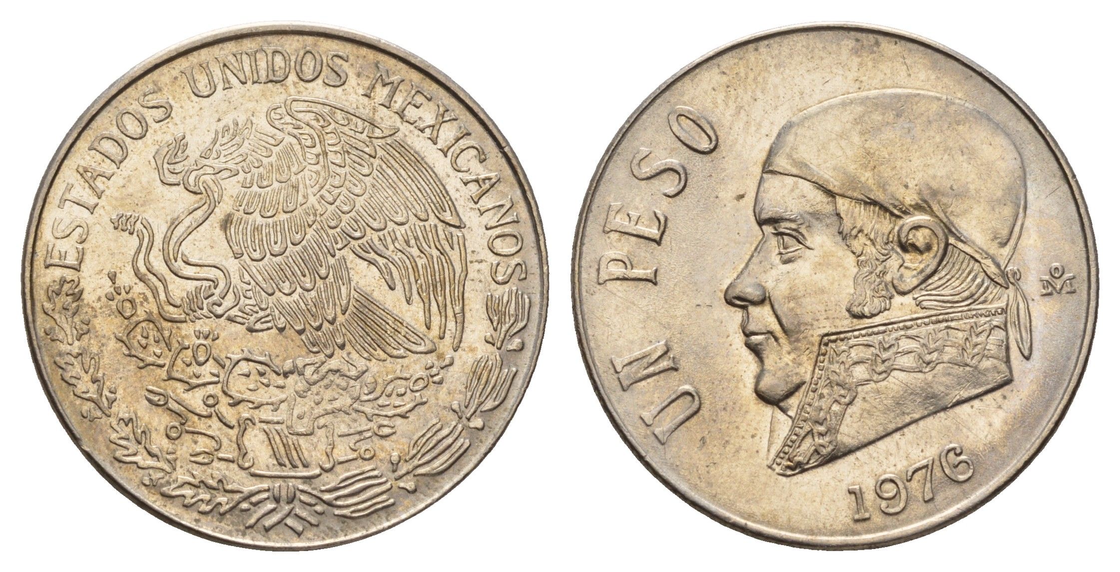 Мексика 1 песо 1976 Хосе Мария Морелос KM 460 медно-никель UNC 4645-1126