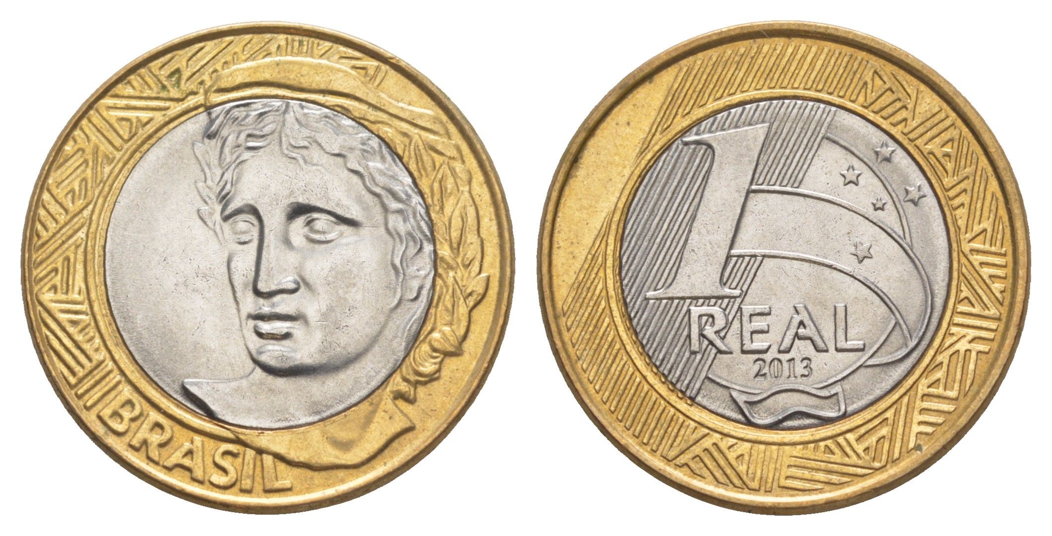 Бразилия 1 реал 2013 KM 652a биметалл UNC 4646-142