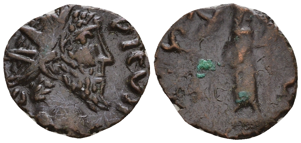 Римская Империя, императоры в Галлии антониниан 272 Тетрик, IMP C TETRICVS P F AVG, бюст императора / PAX AVG, Пация, персонификация Мира, локальная чеканка в Галлии RIC 100 биллон 1073-25-72