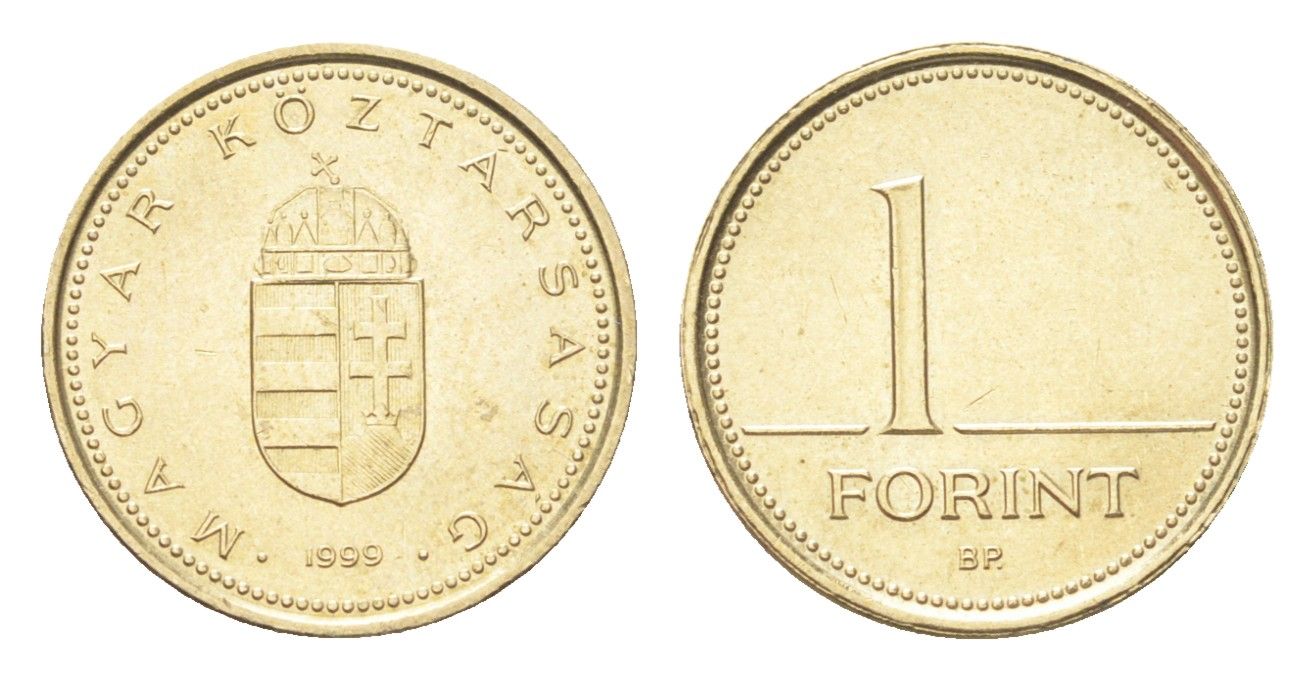Венгрия 1 форинт 1999 KM 692 никель латунь UNC 4705-1149