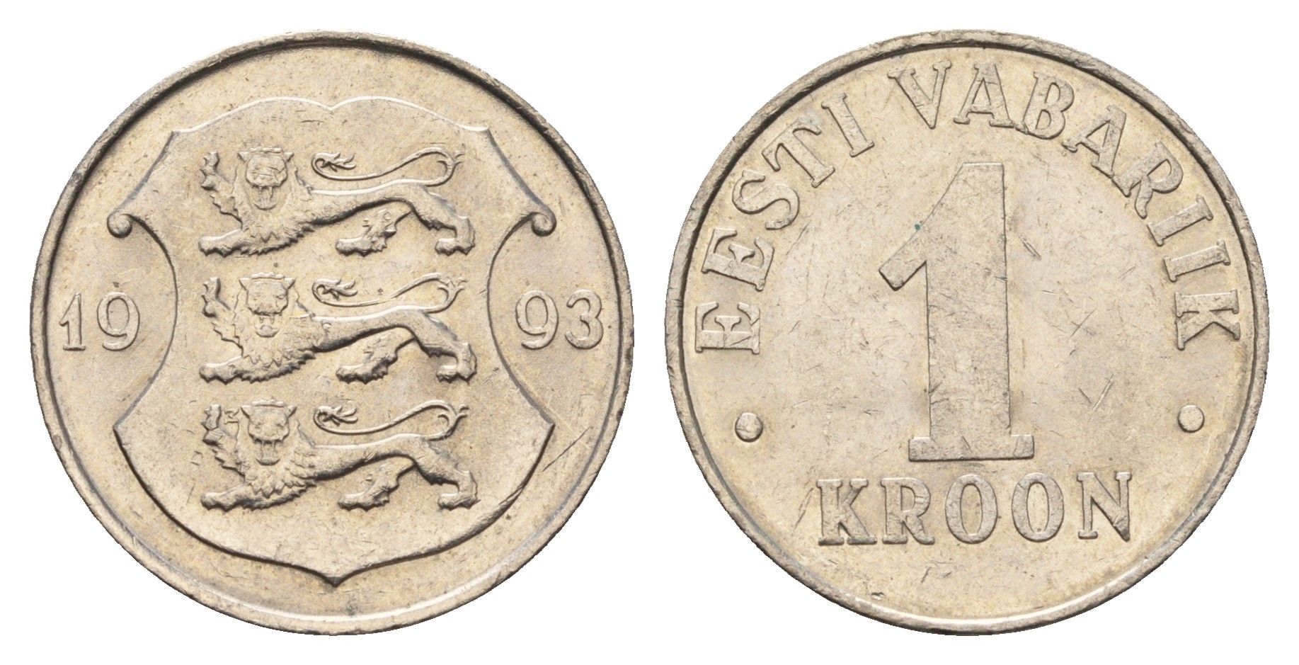 Эстония 1 крона 1993 KM 28 медно-никель 4688-556
