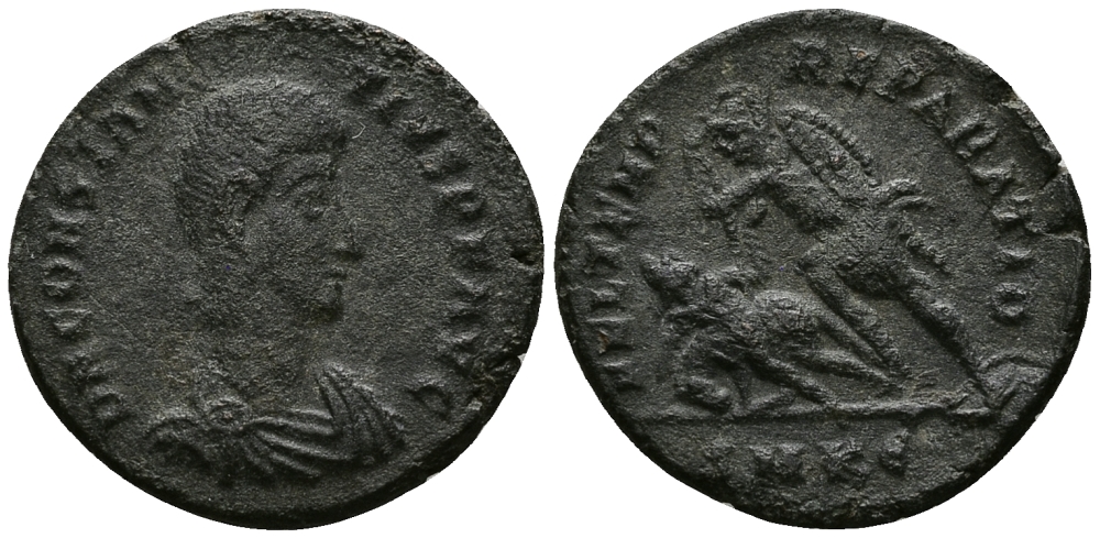 Римская Империя центенионалий 351 - 354 Констанций II FEL TEMP REPARATIO Кизик Good Very fine RIC 108 бронза 1073-6-42