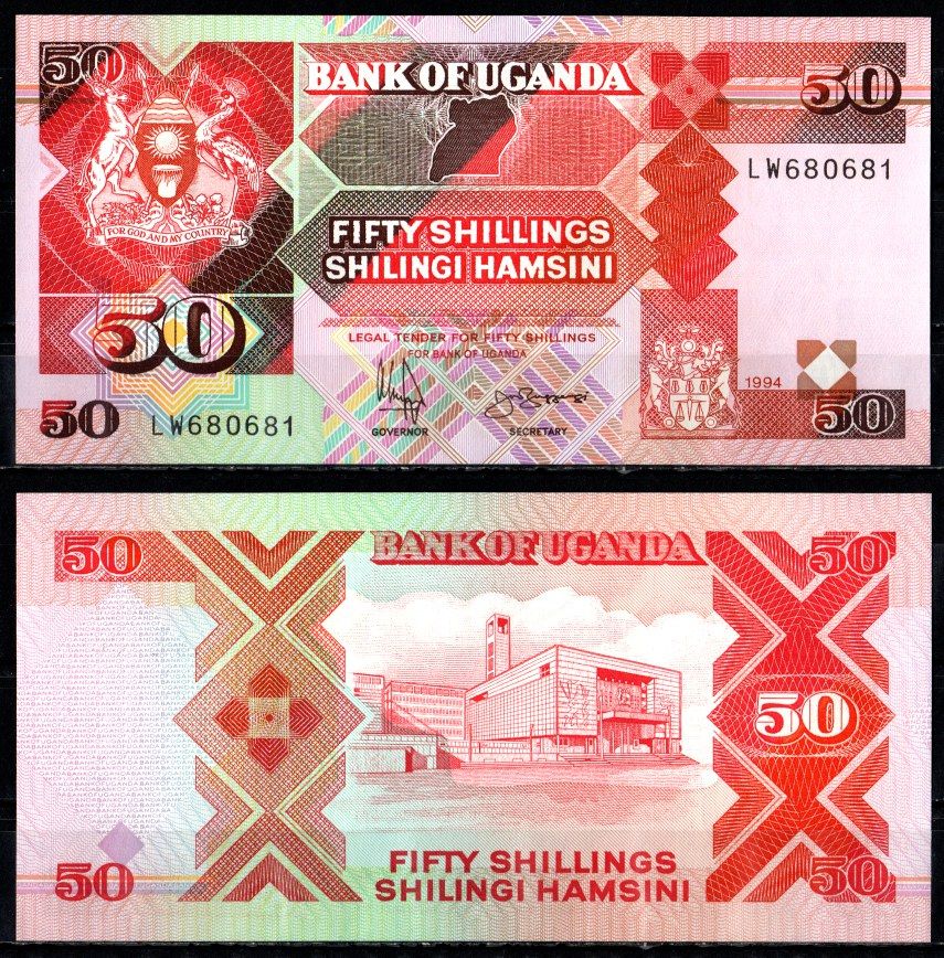 Уганда 50 шиллингов 1994 Pick 30 c бумага UNC (пресс) 449-107-2