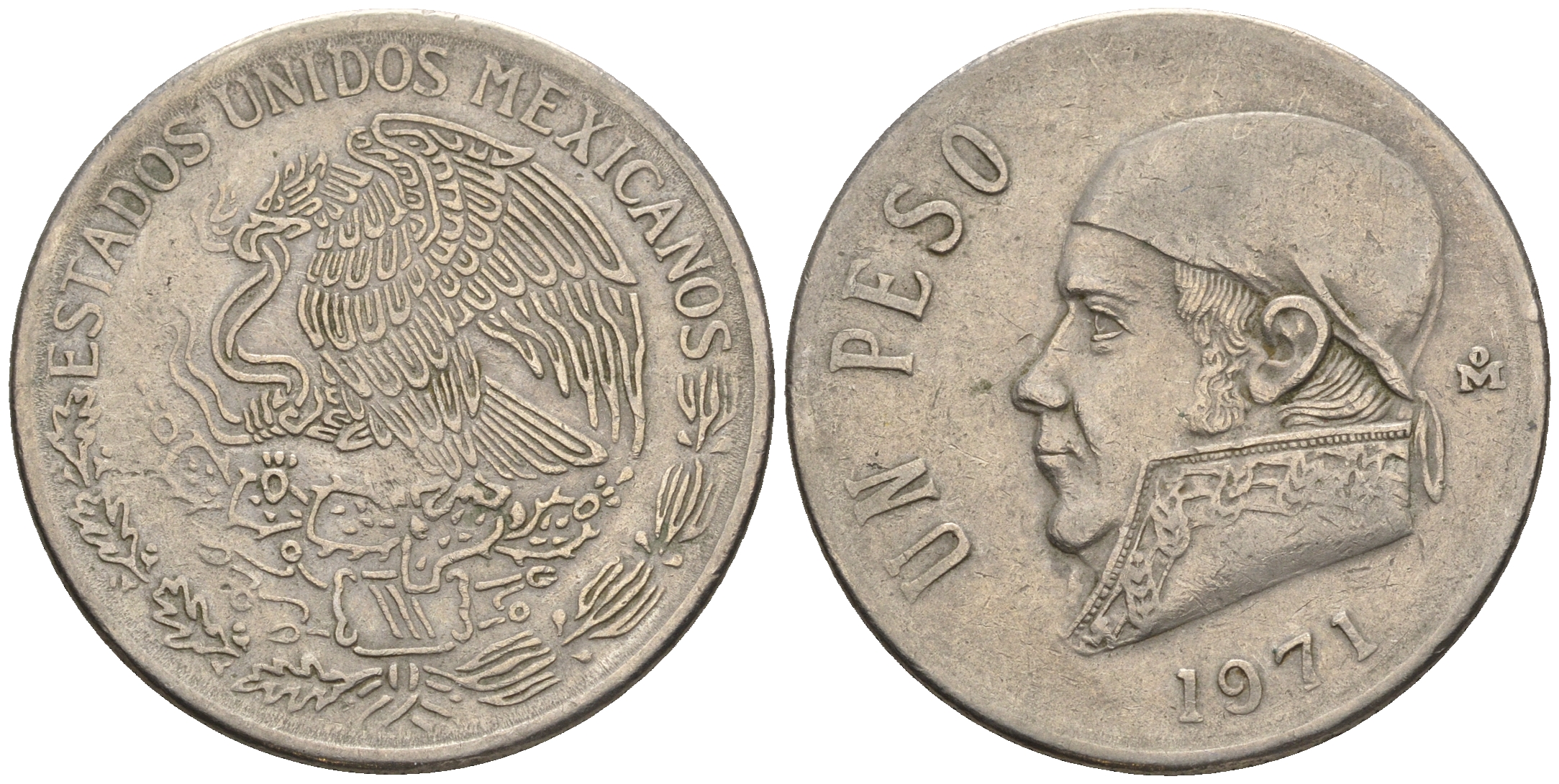 Мексика 1 песо 1971 Хосе Мария Морелос KM 460 медно-никель 87-155