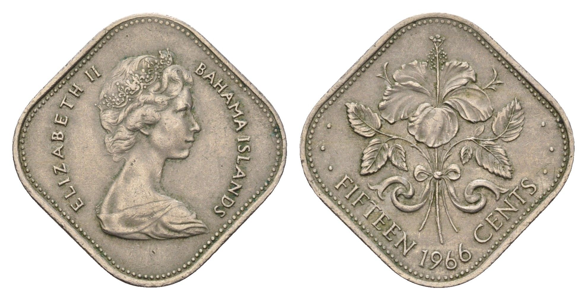 Багамские Острова (Багамы) 15 центов 1966 KM 5 медно-никель 4688-1015
