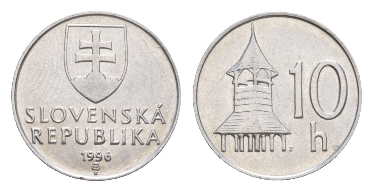Словакия 10 геллеров 1993 KM 17 алюминий UNC 4632-446