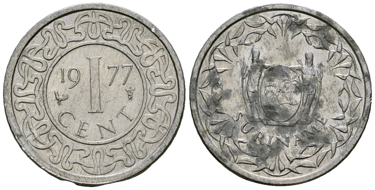 Суринам 1 цент 1977 KM 11a алюминий 4173-1045