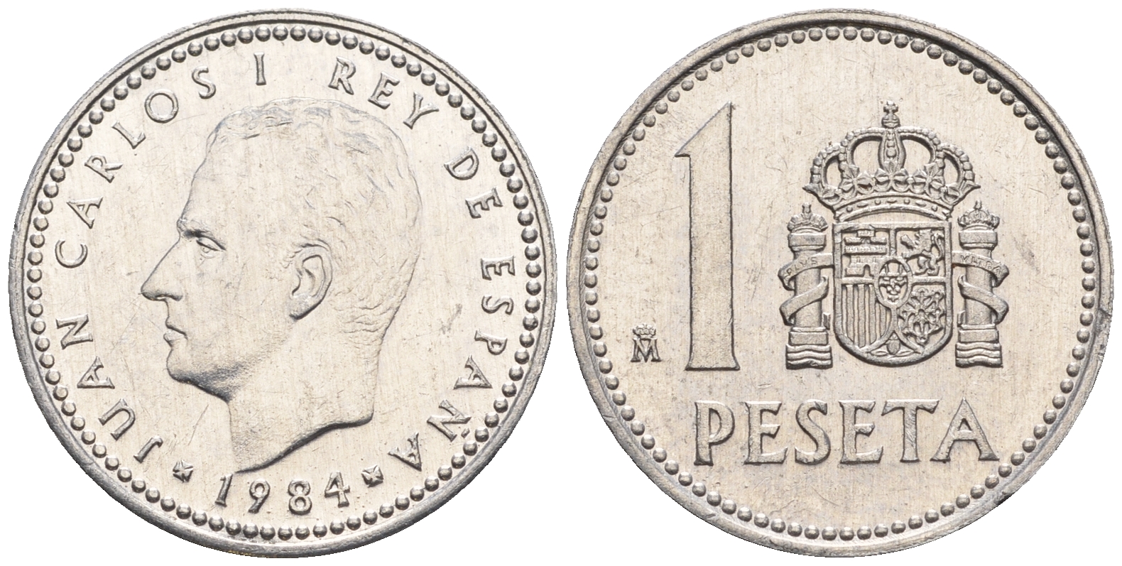 Испания 1 песета 1984 Хуан Карлос I (1975-2014) KM 821 алюминий 85-636