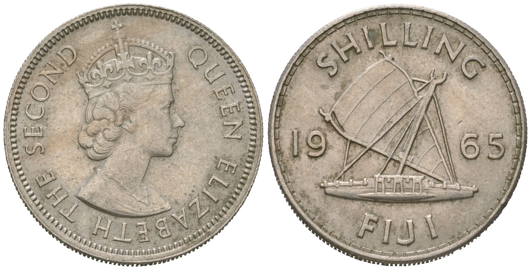 Фиджи 1 шиллинг 1965 KM 23 медно-никель 4620-144