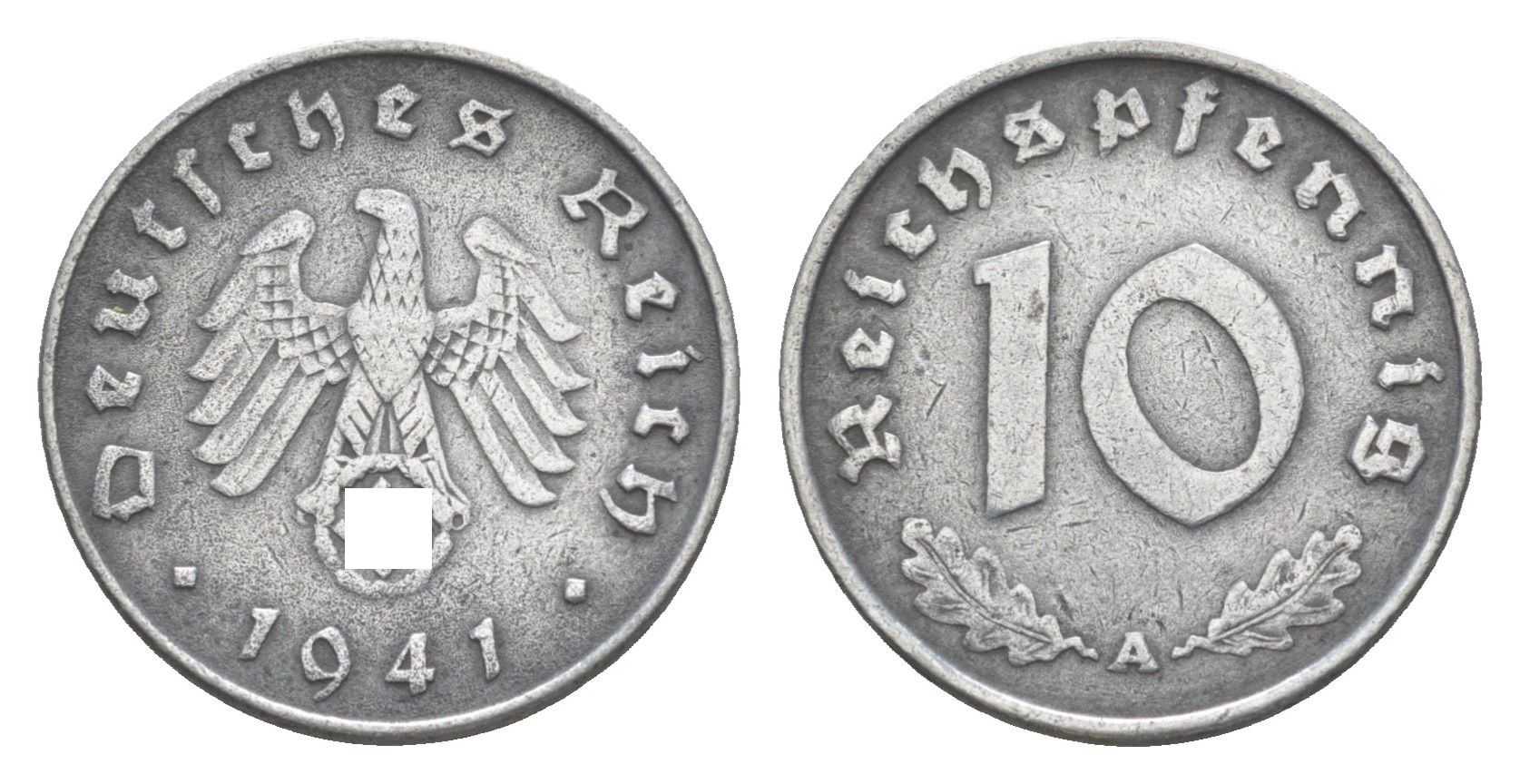 Германия 10 рейхспфеннигов 1941 A KM 101, J. 371 цинк 4164-1058
