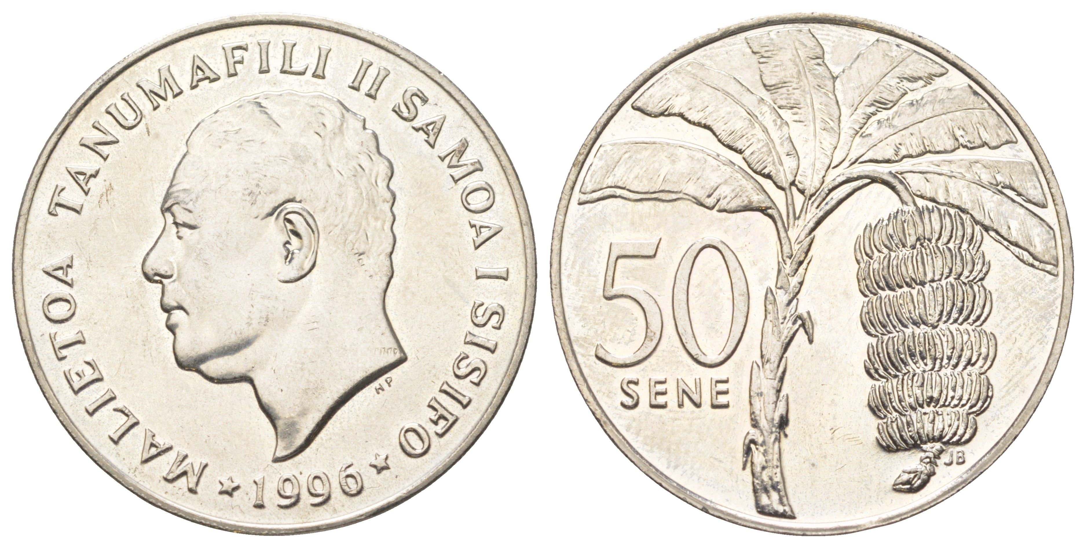 Самоа 50 сене 1996 Малиетоа Танумафили II (1962-2010) KM 17 медно-никель UNC 4583-623