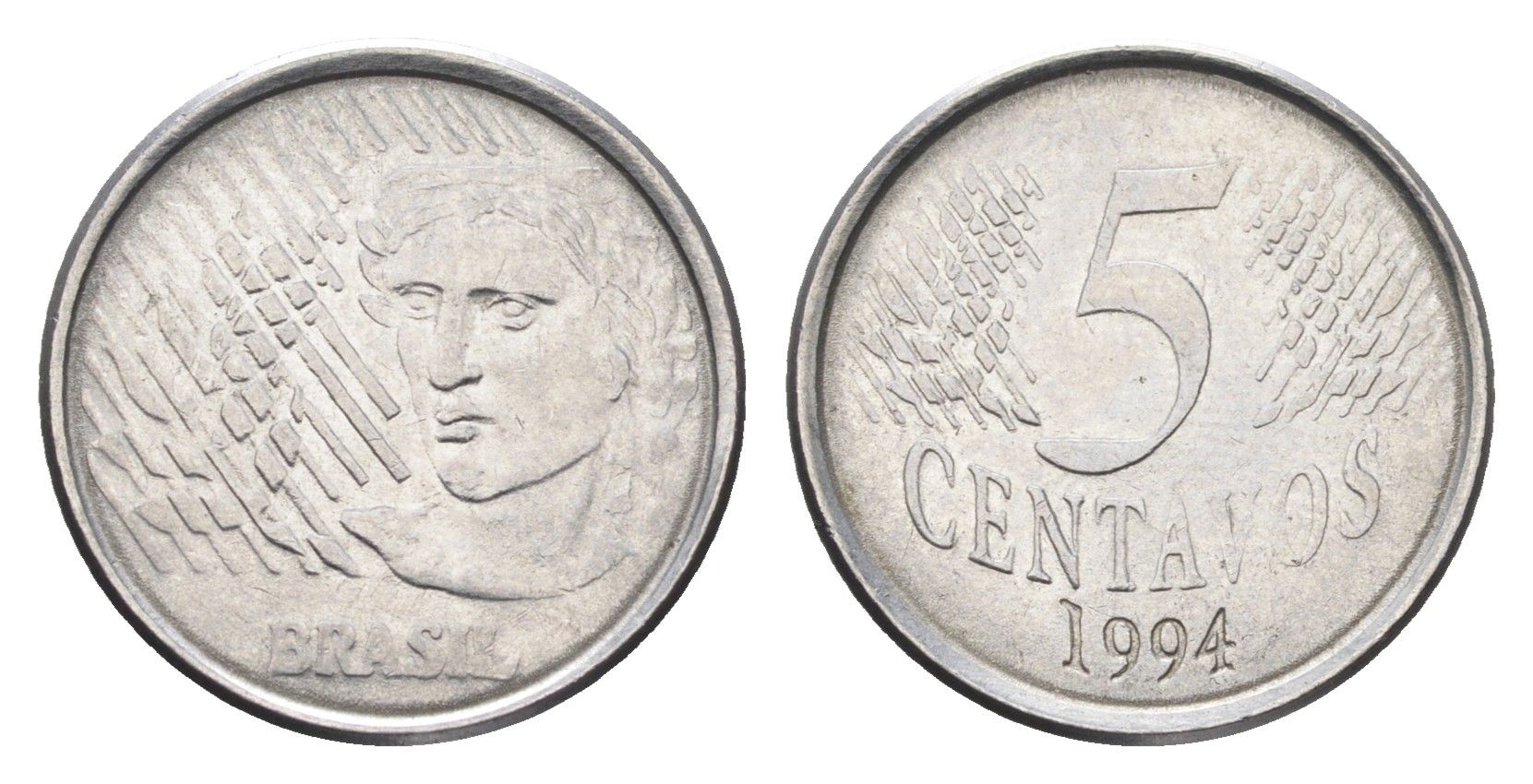 Бразилия 5 сентаво 1994 KM 632 нержавеющая сталь 4664-519