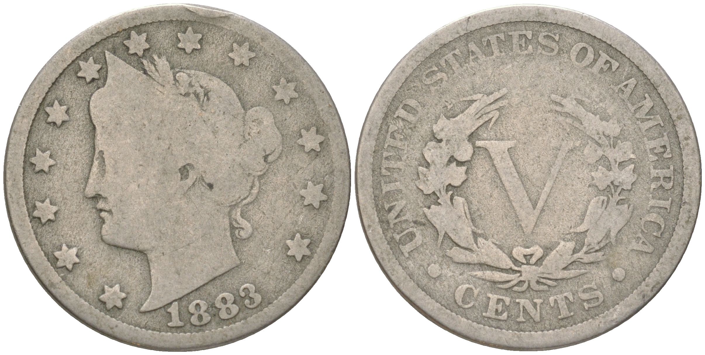 США 5 центов 1883 KM 111 медно-никель 4621-667