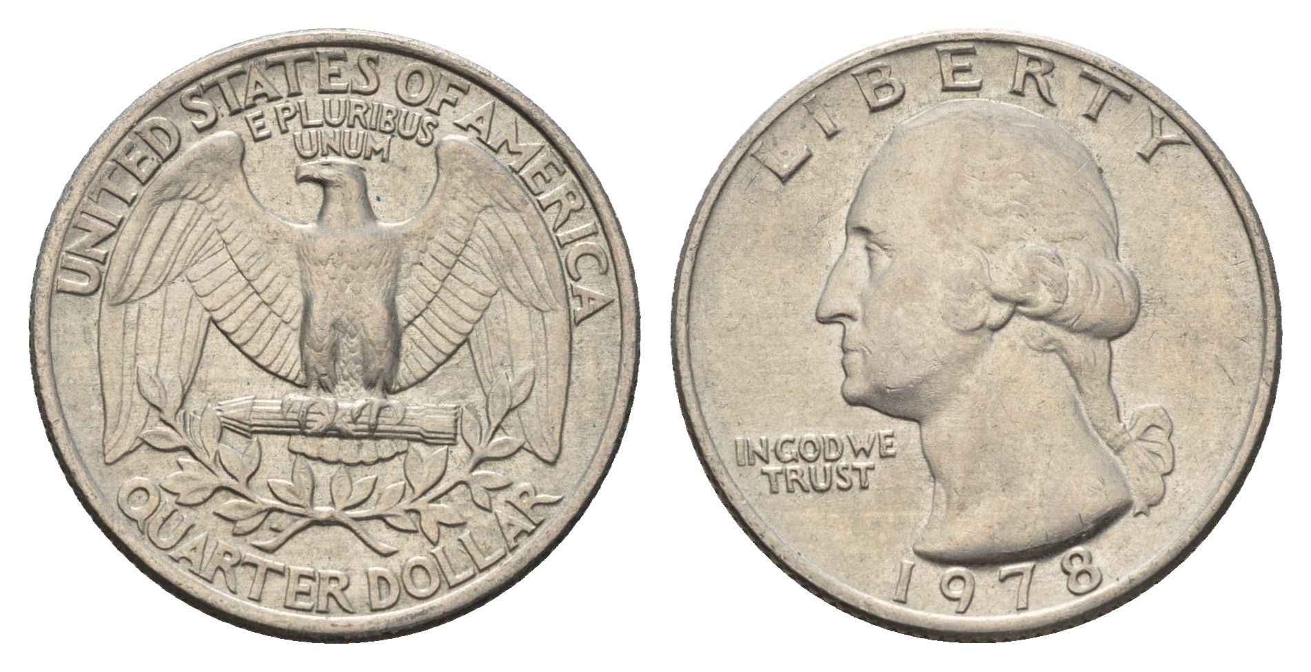 США 25 центов (квотер, 1/4 доллара) 1978 Вашингтон KM 164a медь плакированная медно-никелем 4673-1056