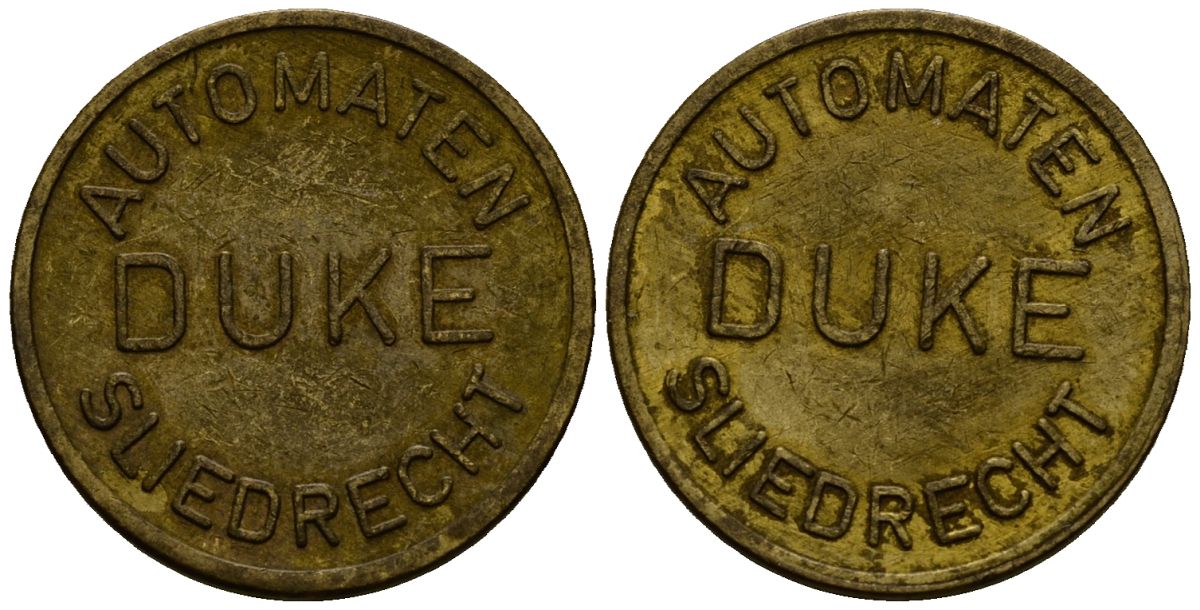 Нидерланды жетон ND Duke Automaten Sliedrecht латунь 4167-432