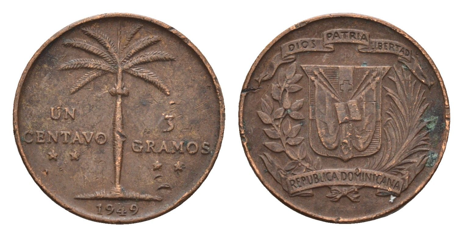 Доминиканская Республика (Доминикана) 1 сентаво 1949 KM 17 бронза 4674-957