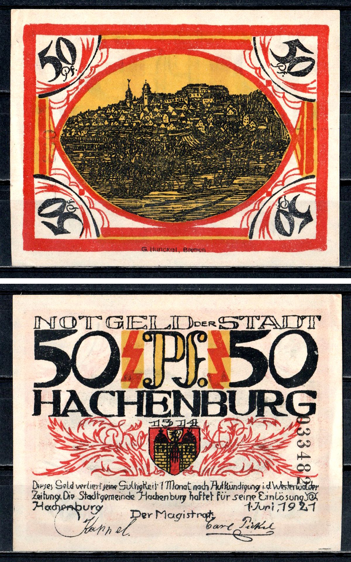 Хахенбург (Пруссия, Гессен-Нассау) 50 пфеннигов 1921 7556-72-4-2