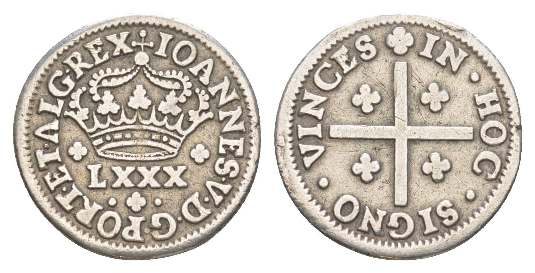 Португалия 80 реалов ND (1706-1750) Жуан V (1706-1750) KM 177 серебро 00-801-31