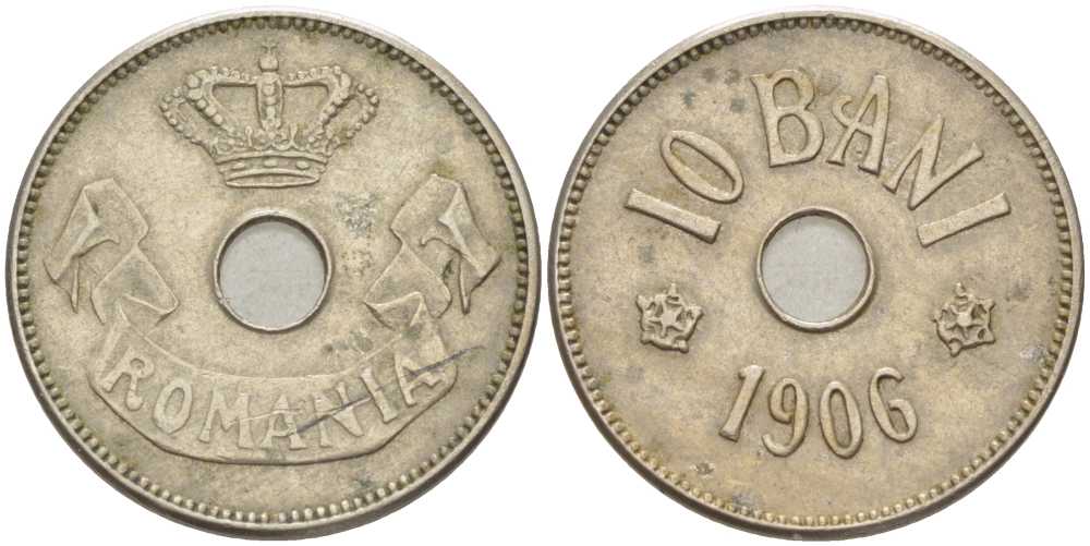 Румыния 10 бани 1906 Кароль I (1881-1914) KM 32 медно-никель 98-1114