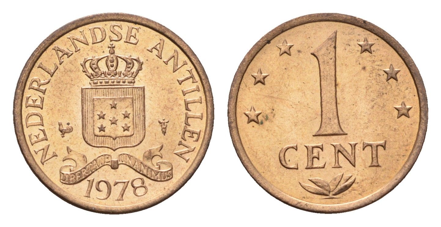 Нидерландские Антильские острова (Нидерландские Антилы) 1 цент 1978 Юлиана (1948-1980) KM 8 бронза UNC 4588-669
