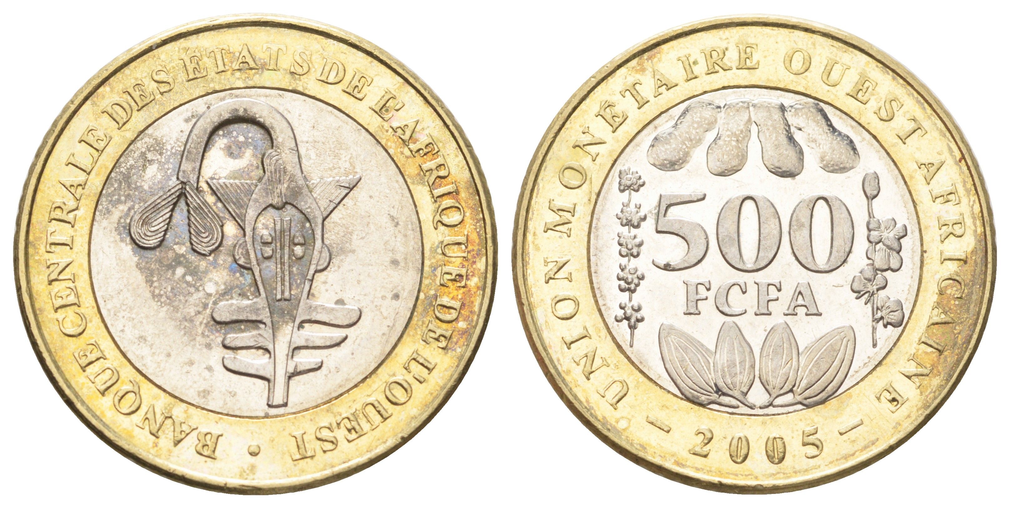 Западная Африка (ВСЕАО) 500 франков 2005 медальное соотношение KM 15.1 биметалл UNC 4127-1913