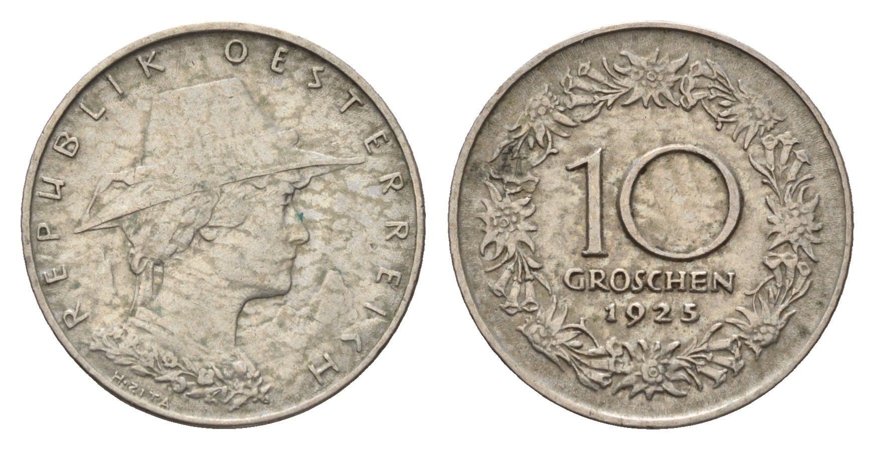 Австрия 10 грошей 1925 KM 2838 медно-никель 4619-1254