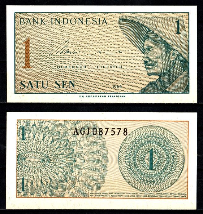Индонезия 1 сен 1964 Pick 90 бумага UNC (пресс) 7486-53-2-2