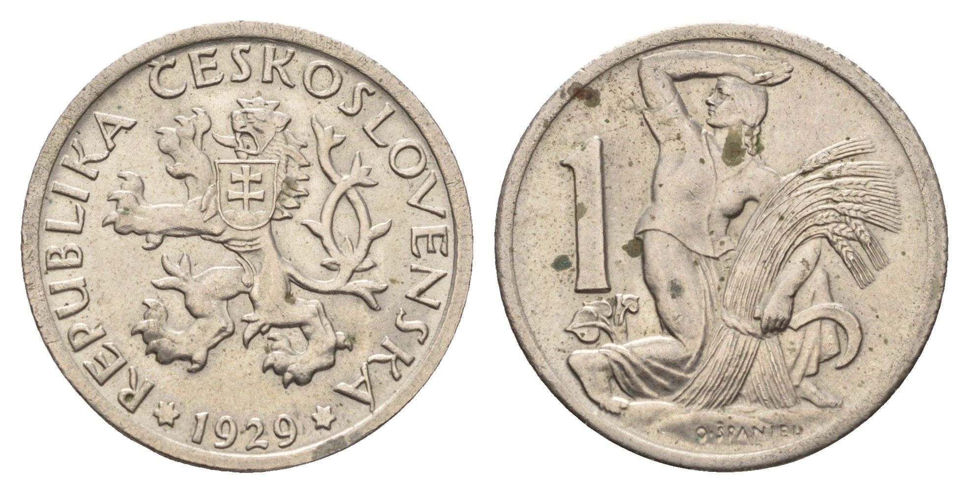 Чехословакия 1 крона 1929 KM 4 медно-никель 83-122