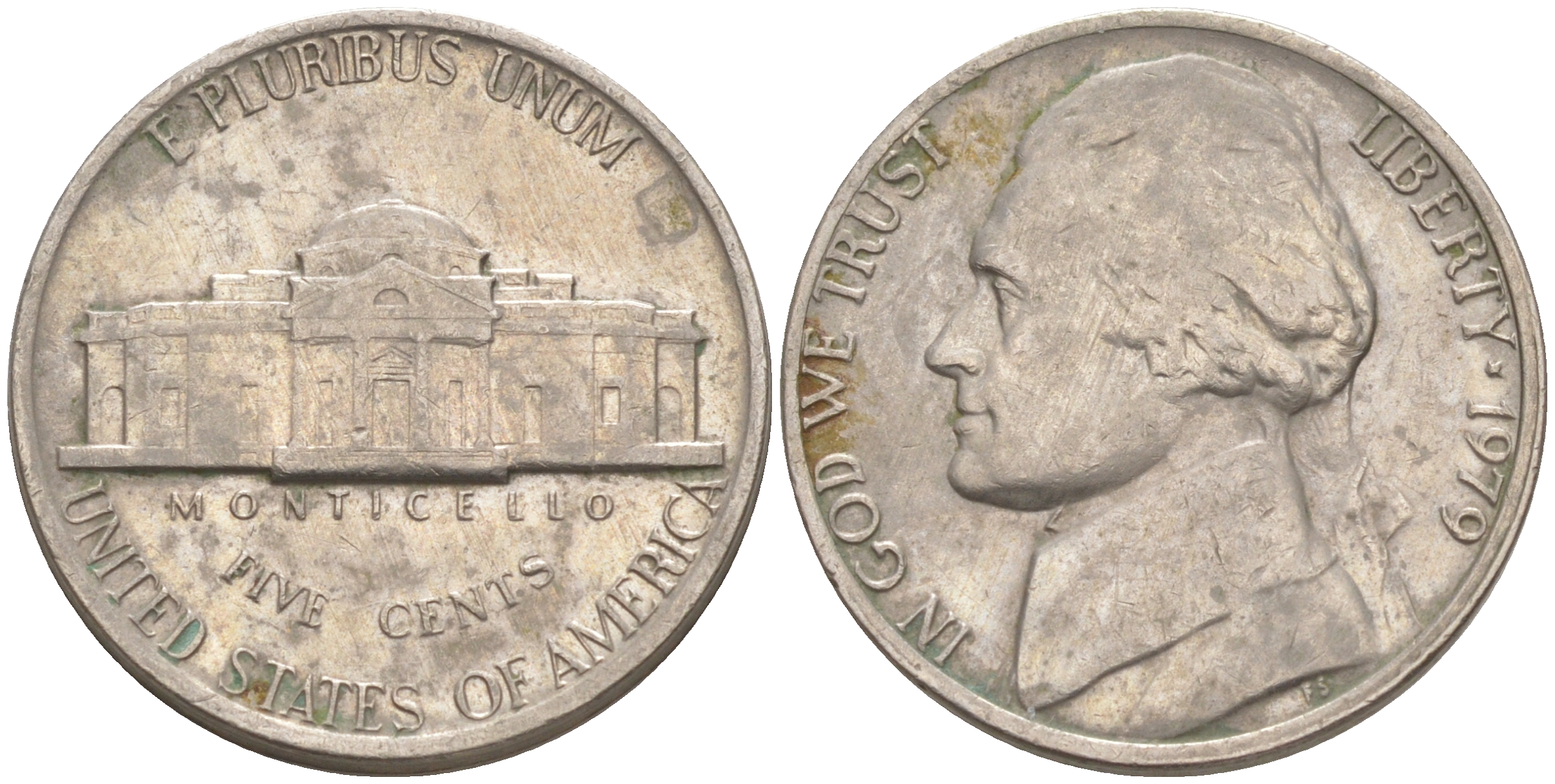 США 5 ЦЕНТОВ 1979 ДЖЕФФЕРСОН KM A192 медно-никель 63-252