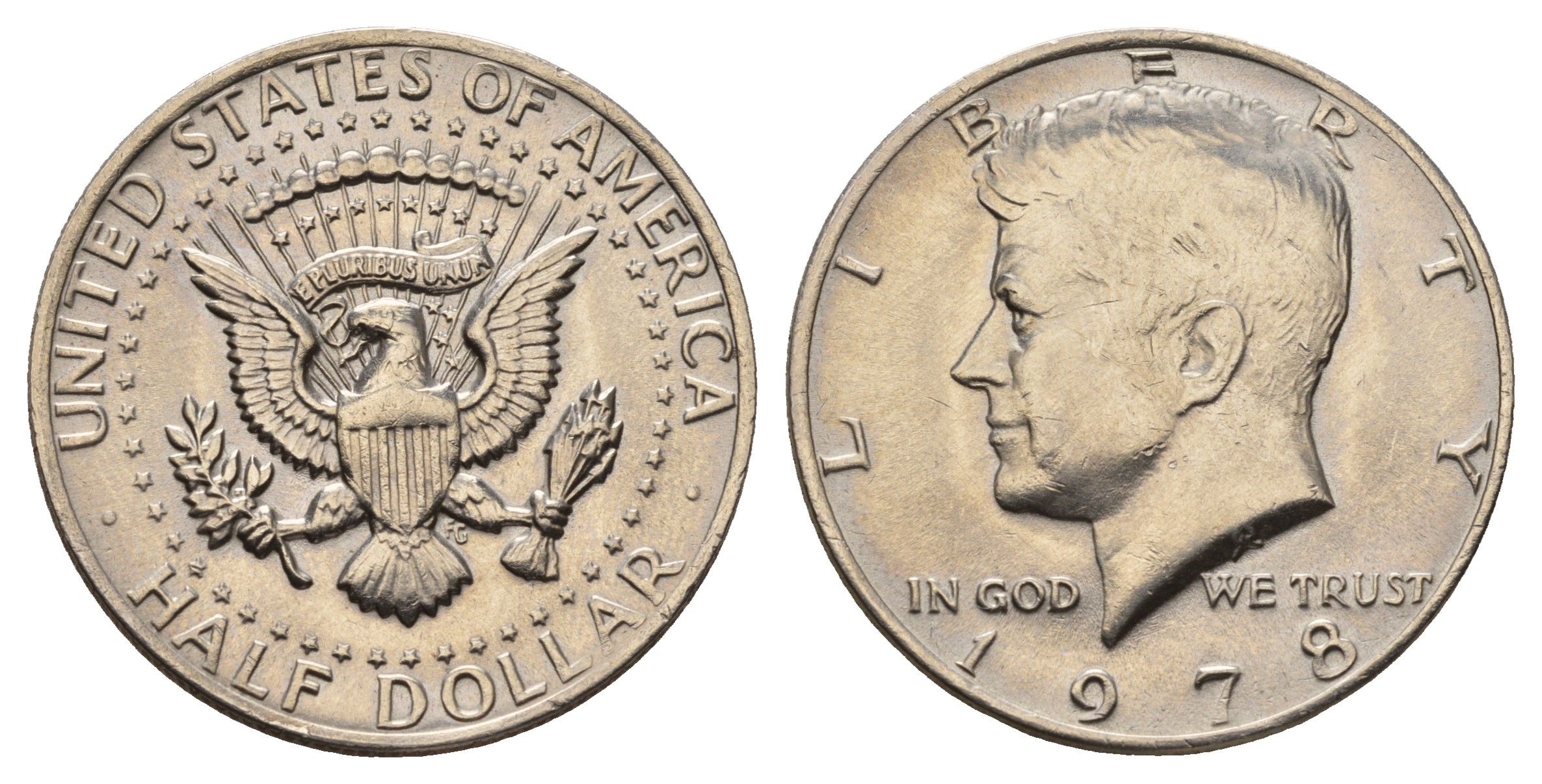 США 1/2 доллара (50 центов) 1978 Джон Кеннеди KM A202b медь плакированная медно-никелем UNC 4672-542