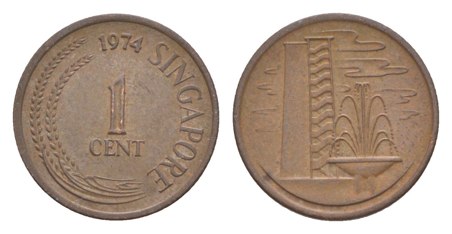Сингапур 1 цент 1974 KM 1 бронза 4640-613