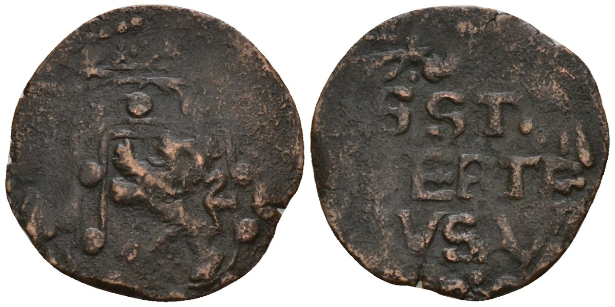 Нидерланды, Стивенсверт 1 дуит ND (1628-1632)  медь 4596-1115