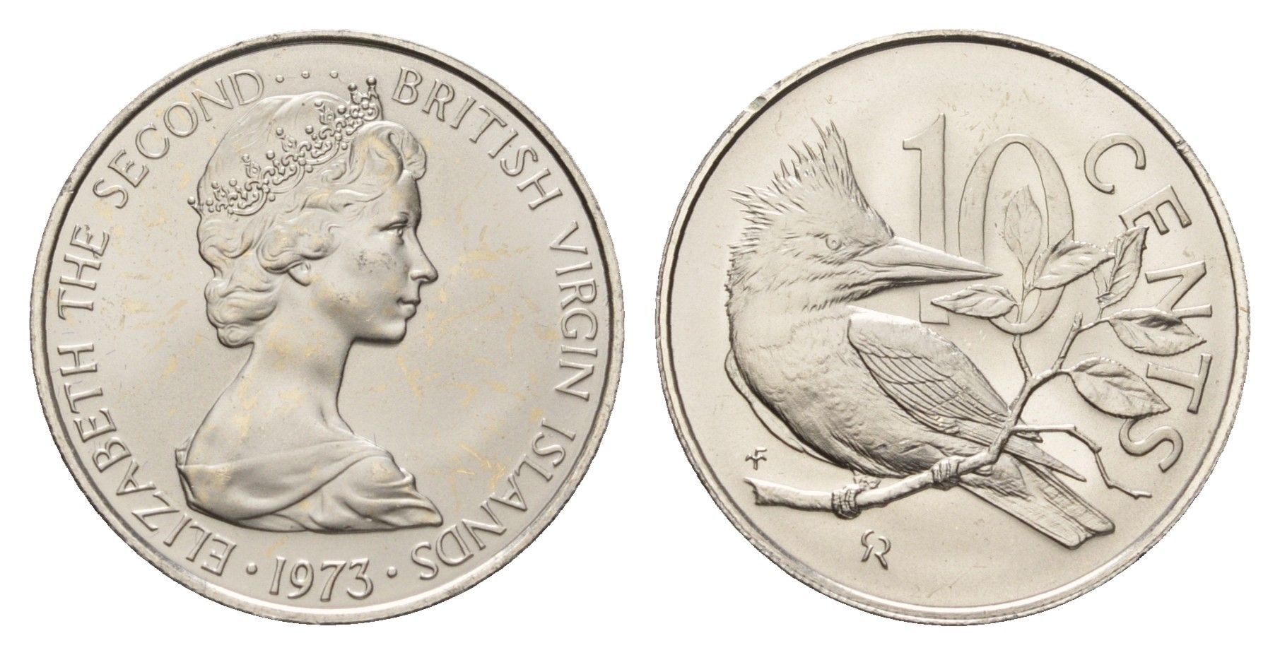 Британские Виргинские острова 10 центов 1973 KM 3 медно-никель UNC 4650-747