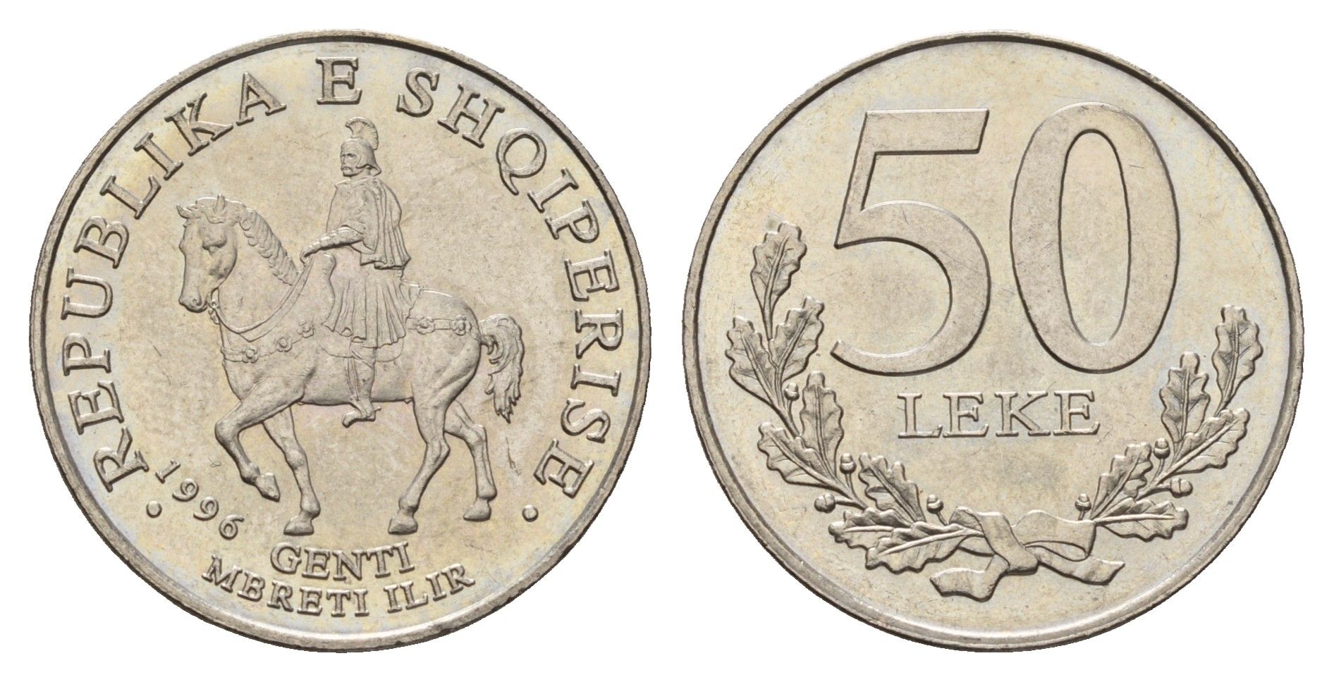 Албания 50 леков 1996 KM 79 медно-никель UNC 181-543