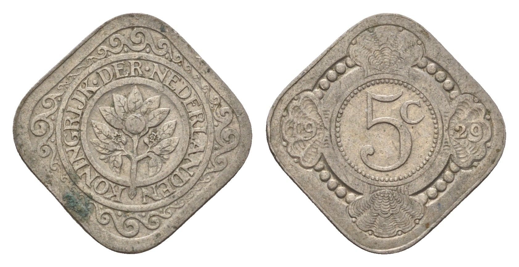 Нидерланды 5 центов 1929 Вильгельмина (1890-1948) KM 153 медно-никель 4611-1226