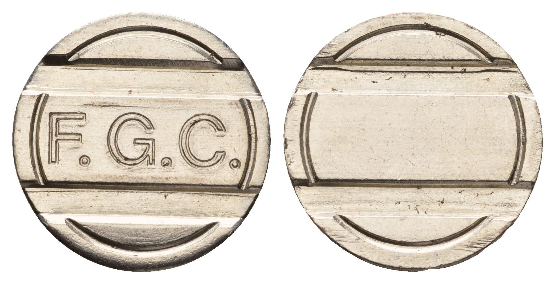 Италия телефонный жетон F. G. C. диаметр 24 мм, вес 5,4 гр нержавеющая сталь 4670-527