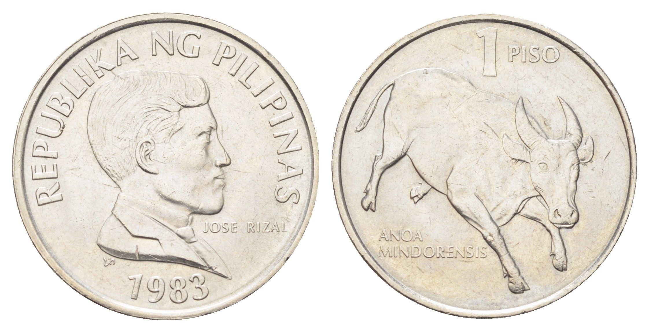 Филиппины 1 писо (песо) 1983 Хосе Рисаль KM 243.1 медно-никель UNC 4706-834