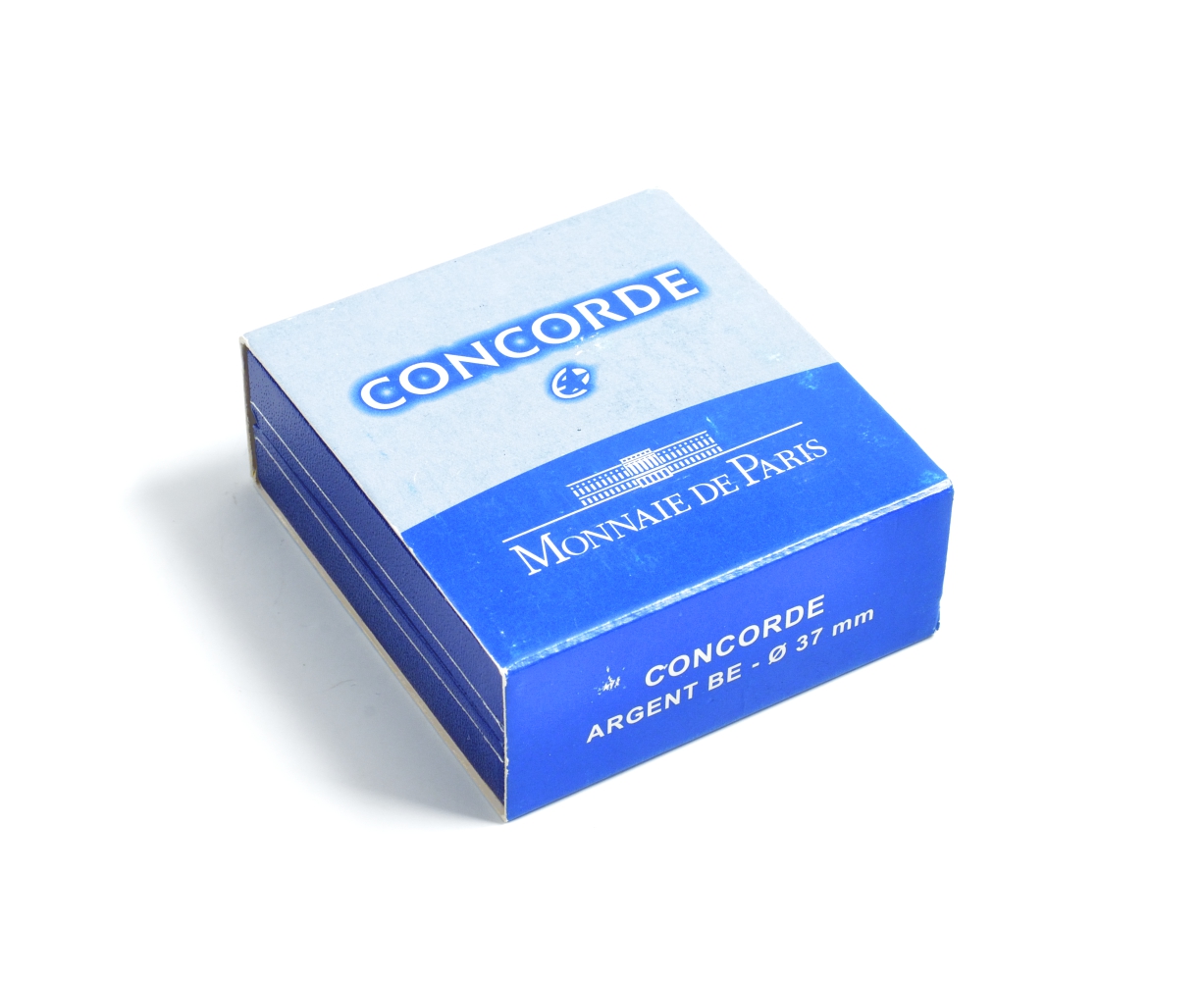 Франция 10 евро 2009 40 лет самолетам Конкорд, превышение скорости звука в 2,23 раза KM NEW серебро PROOF 6-5-1-29