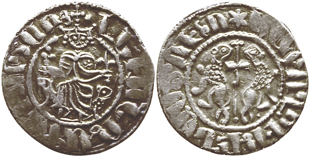 Киликийская Армения трам 1198-1219 Левон I 2,93 гр good very fine (RR) Nerc. 293 (obv.) 289 (leg. rev) 290 (rev) серебро 1073-1-2-4